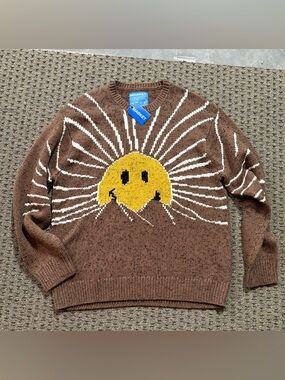 NWT Market X Smiley Sunrise Sweater Size XL